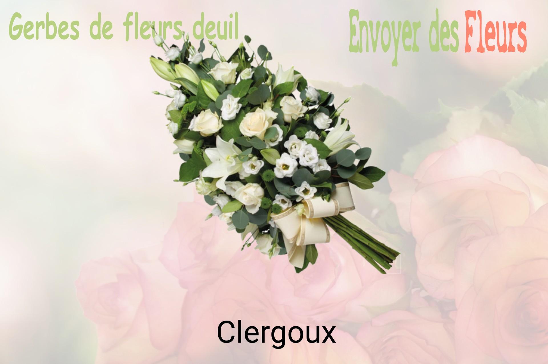 Gerbe de fleurs de deuil livrée à Clergoux